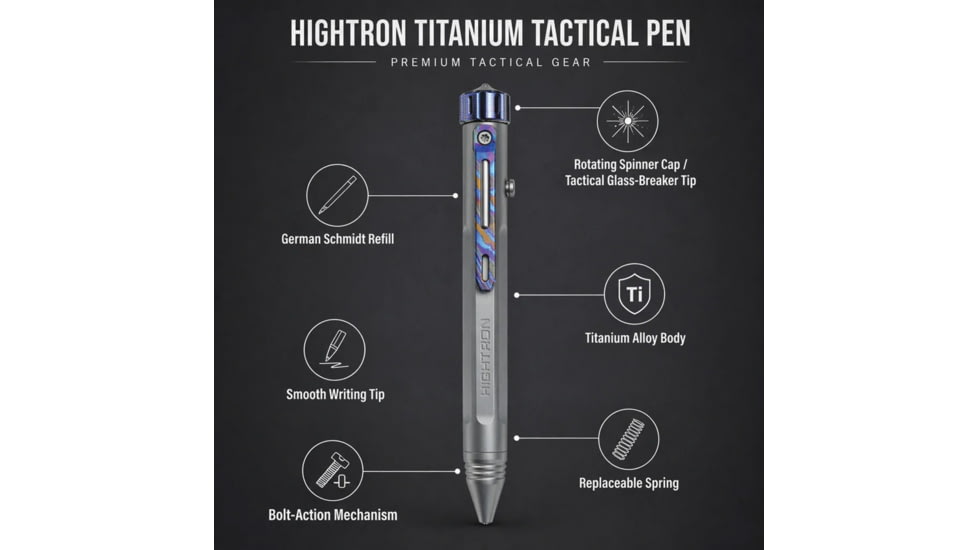 HighTron Vortron Bolt Action Pen Gry/Zi, HTKHP01GZM