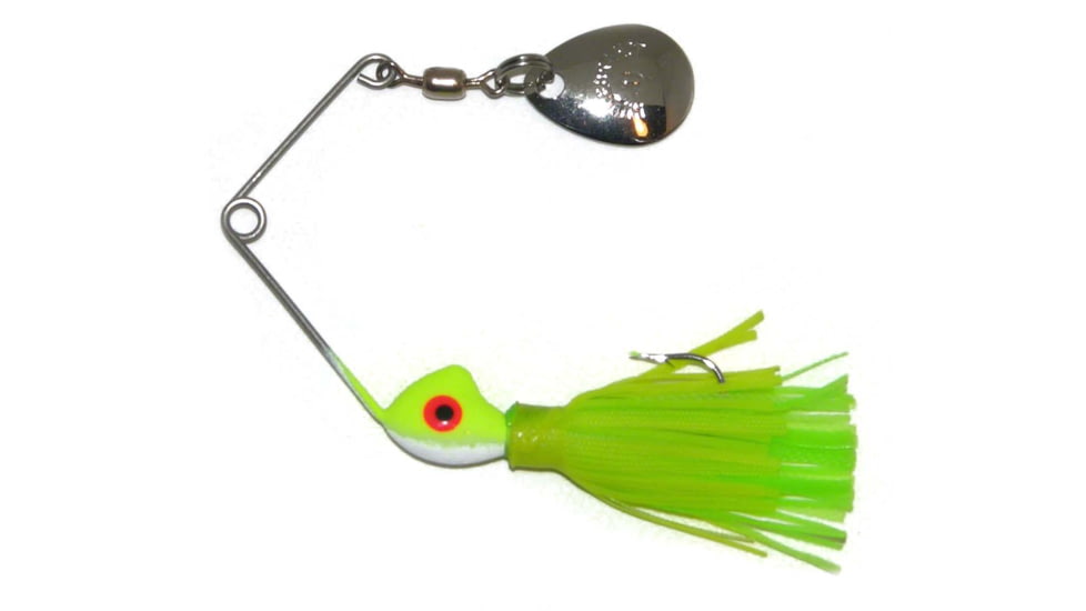Hildebrandt Spin Dandy Microlite Spinnerbait, Size 2 Hook, Chartreuse Head With Nickel Blade, 1/8oz, ODANC-CHR