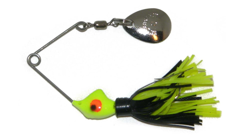 Hildebrandt Spin Dandy Microlite Spinnerbait, Size 2 Hook, Chartreuse Head With Nickel Blade Black &amp; Chartreu, 1/8oz, ODANC-BLCH