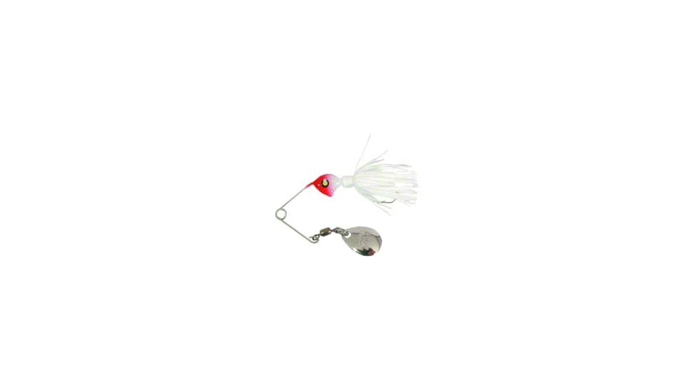 Hildebrandt Spin Dandy Microlite Spinnerbait, Size 2 Hook, White Head With Nickel Blade White, 1/8oz, ODANW-W