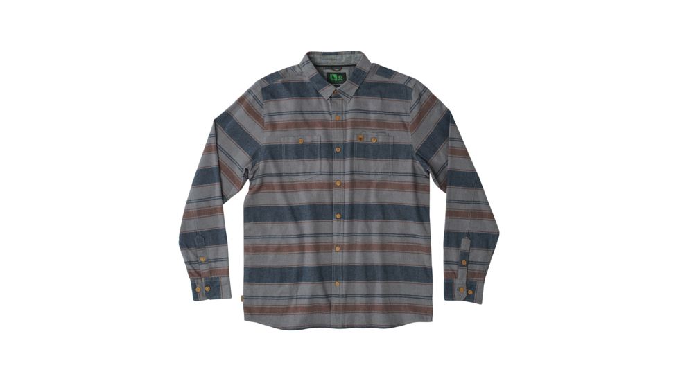 HippyTree Crestline Flannel Shirt, Grey, Medium 2046-0030-M
