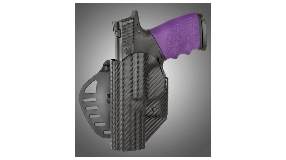 HOGUE ARS Stage 1, Carry S&amp;W M&amp;P 9MM, 40S&amp;W, 357SIG Left Hand Holster CF Weave, Black 52974