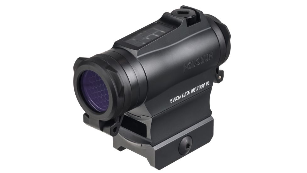 Holosun Elite 2 MOA Dot/65 MOA Circle Dot Solar/Battery Micro Green Dot Sight, Black, HE515CM-GR Elite