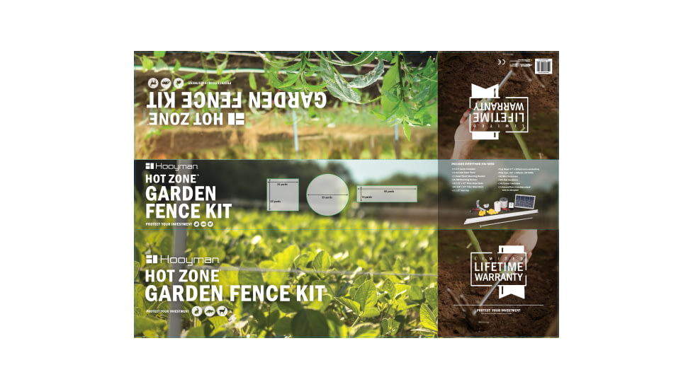 Hooyman Hot Zone Garden Fence, Black, 1099106