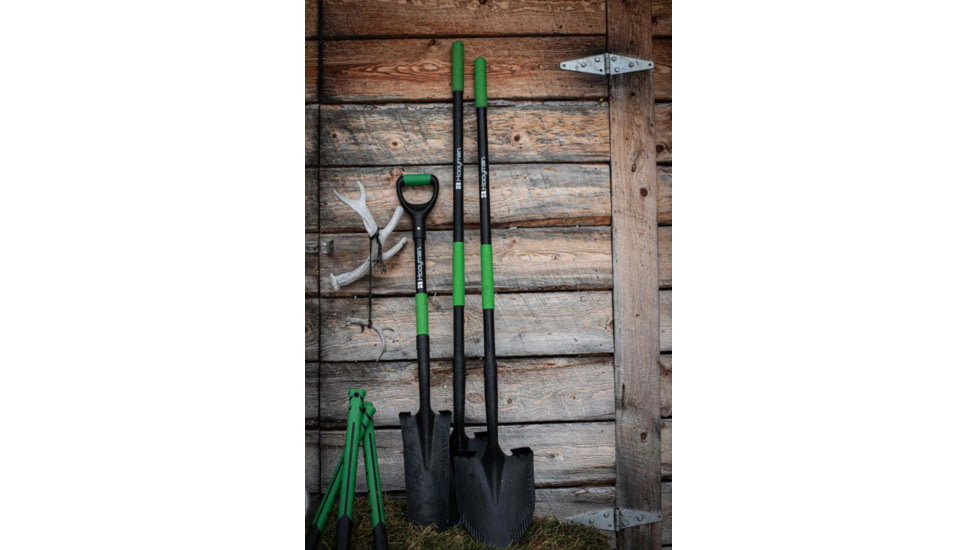 Hooyman Spade Shovel, Black/Green, 1116244
