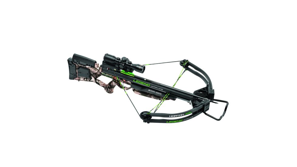 Horton Archery Legend Ultra-Lite Premium Crossbow Package w/3x Pro-View 2 Scope,175lb Draw Weight, Mossy Oak Treestand Camo, NH15050-7520