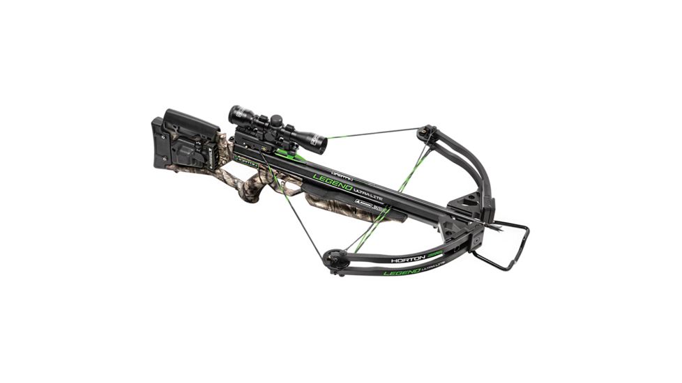 Horton Archery Legend Ultra-Lite Standard Crossbow Package w/4x32 Multi-Line Scope,ACUdraw 50,175lb Draw Weight, Mossy Oak Treestand Camo, NH15050-7551