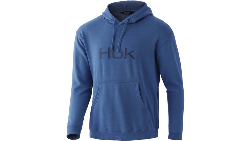 HUK Performance Fishing Logo Hoodie - Men's, Titanium Blue, XL, H1300075-428-XL