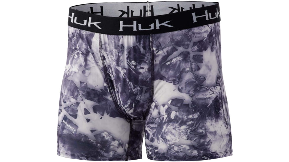 HUK Performance Fishing Mossy Oak Fracture Boxer Brief - Men's, Mossy Oak Leeward, L, H5000036-992-L