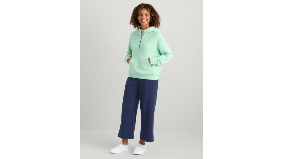 HUK Performance Fishing Bayside 1/2 Zip Hoodie - Womens, Seafoam Mist, Large, H6130030-366-L
