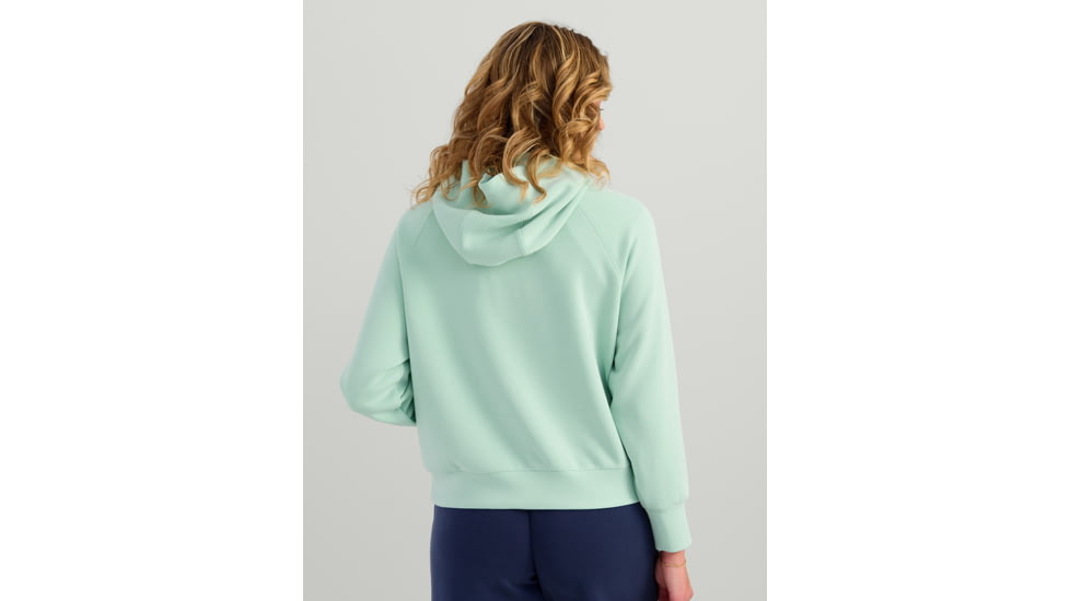 HUK Performance Fishing Bayside 1/2 Zip Hoodie - Womens, Seafoam Mist, Large, H6130030-366-L