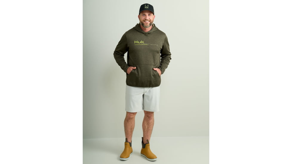 HUK Performance Fishing Cold Front Graphic Hoodie - Mens, Cyprs Lnd Hthr, Small, H1300102-378-S
