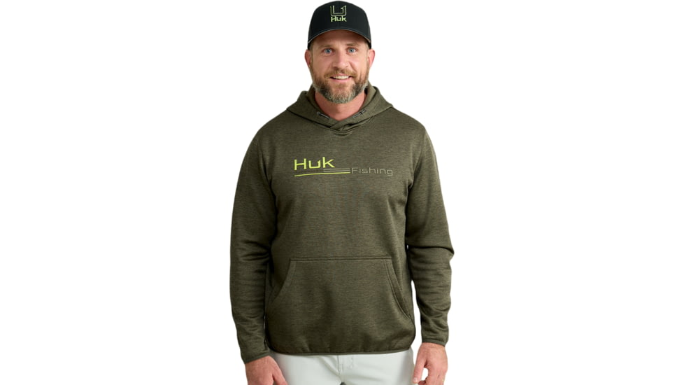 HUK Performance Fishing Cold Front Graphic Hoodie - Mens, Cyprs Lnd Hthr, Small, H1300102-378-S