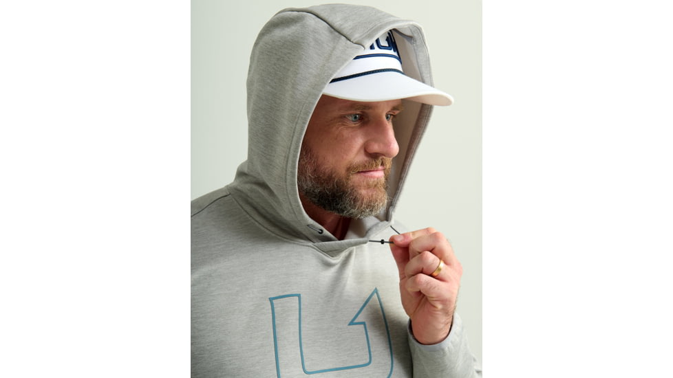 HUK Performance Fishing Cold Front Graphic Hoodie - Mens, Harbormist Hthr, Small, H1300102-054-S