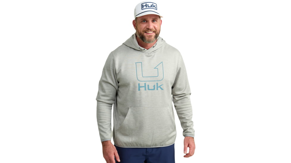 HUK Performance Fishing Cold Front Graphic Hoodie - Mens, Harbormist Hthr, Small, H1300102-054-S