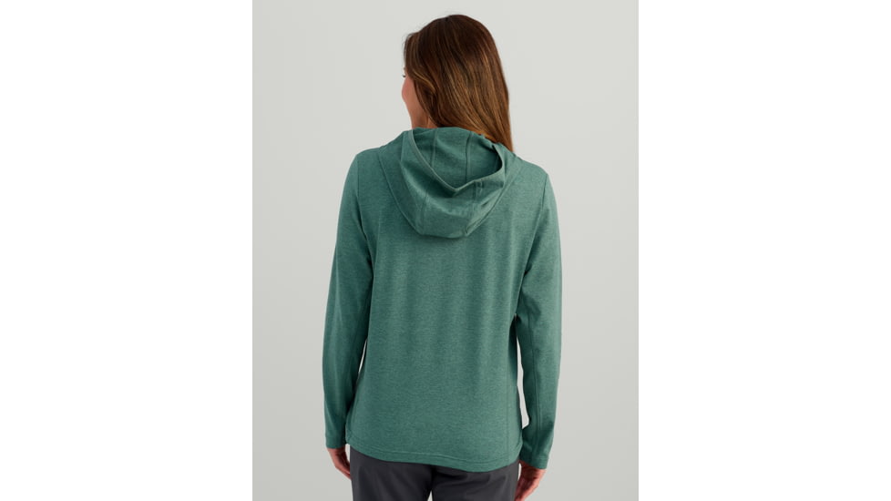 HUK Performance Fishing Coldfront Pullover Hoodie - Womens, Nrth Atlnc Hthr, Small, H6130023-367-S