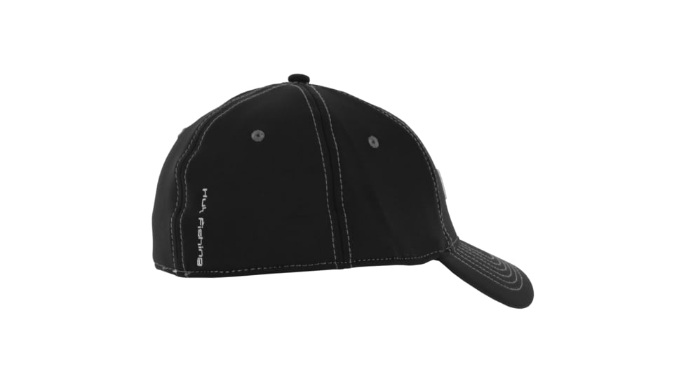 HUK Performance Fishing Deluxe Tech Stretch Hat, Black, H3000076BLKML