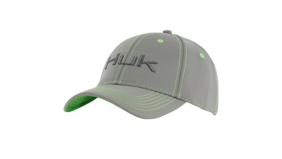 HUK Performance Fishing Deluxe Tech Stretch Hat, Grey, H3000076GRYML