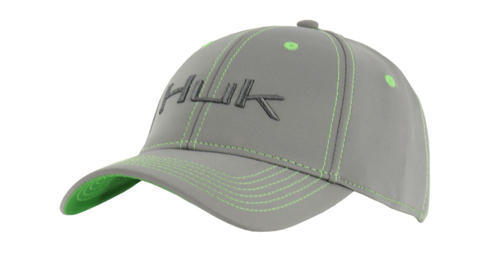 HUK Performance Fishing Deluxe Tech Stretch Hat, Grey, H3000076GRYML