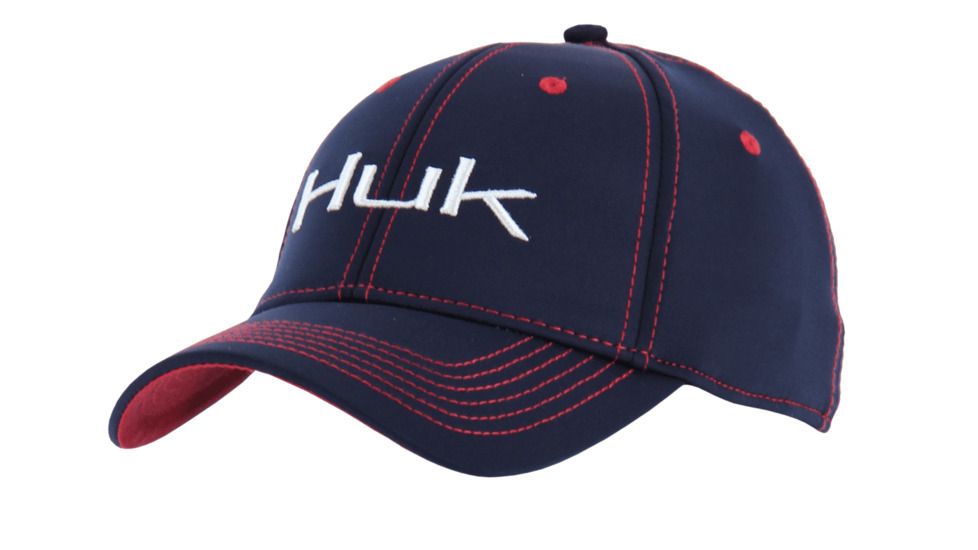 HUK Performance Fishing Deluxe Tech Stretch Hat, Navy, H3000076NVYML