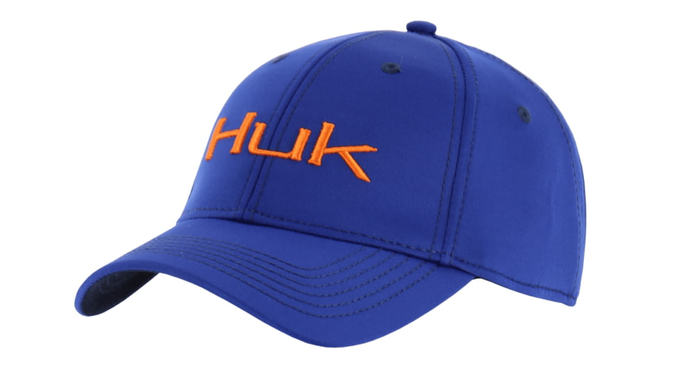 HUK Performance Fishing Deluxe Tech Stretch Hat, Royal, H3000076RYLML