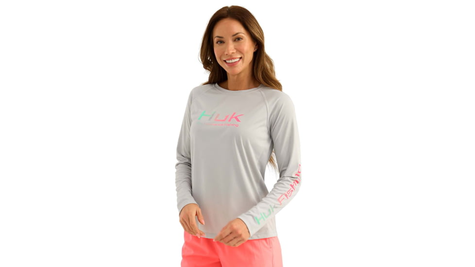 HUK Performance Fishing Fishing Pursuit Shirt - Womens, Harbor Mist2, Small, H6120109-035-S