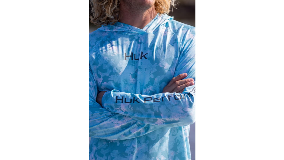HUK Performance Fishing Airweight Hoodie Kc Printed - Mens