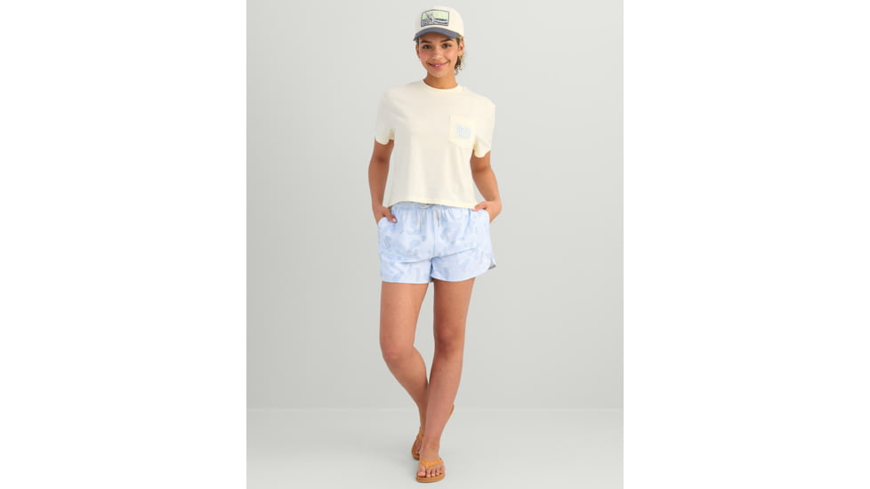 HUK Performance Fishing Huk Tight Lines Pkt T-Shirt - Womens, Egret, Small, H6100108-106-S