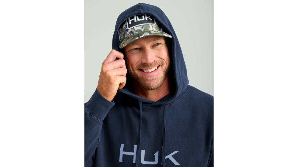 HUK Performance Fishing HukD Up Logo Hoodie - Mens, Naval Academy, 2XL, H1300094-413-XXL