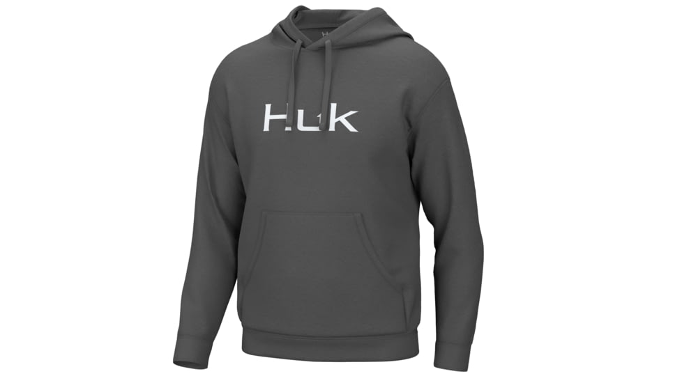 HUK Performance Fishing HukD Up Logo Hoodie - Mens, Volcanic Ash, 2XL, H1300094-013-XXL