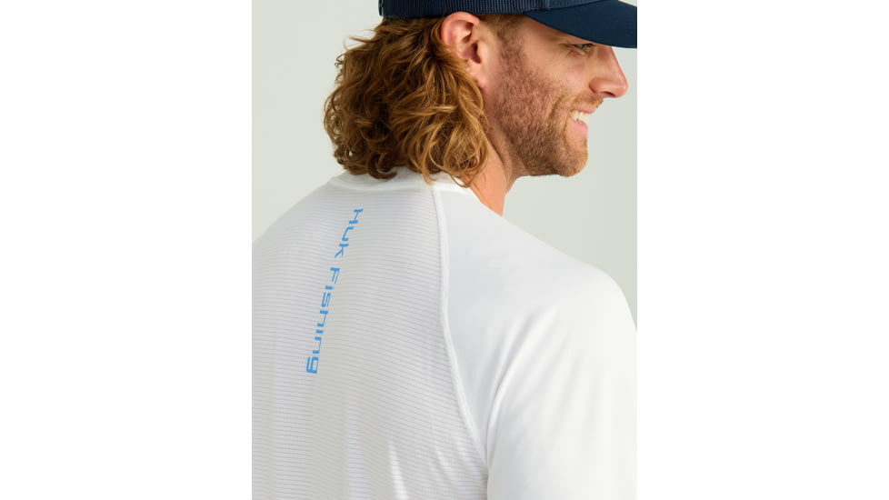 HUK Performance Fishing Icon Long Sleeve Performance Crew - Mens, White, 2XL, H1200573-100-XXL