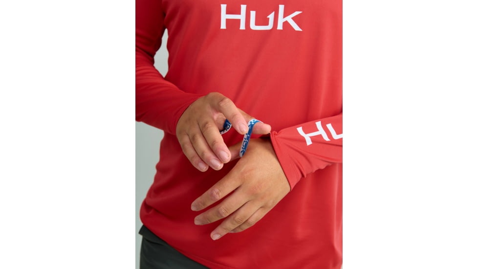 HUK Performance Fishing Icon Long Sleve Crew - Mens, Channel Marker, Medium, H1200573-624-M