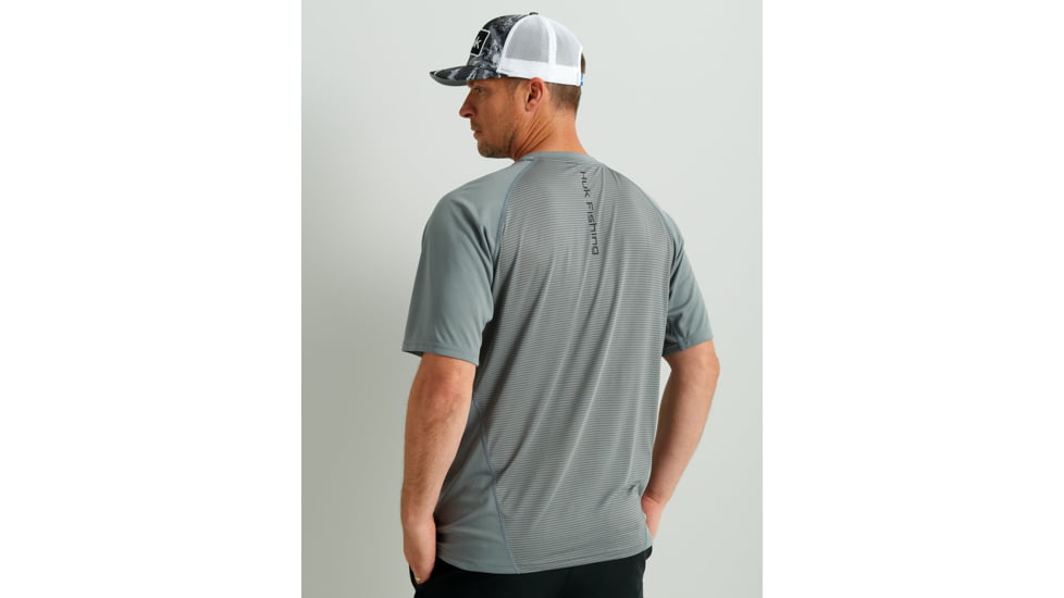 HUK Performance Fishing Icon Short Sleeve Performance Crew - Mens, Night Owl, Medium, H1200572-016-M