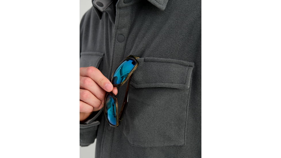 HUK Performance Fishing Jetty Shacket - Mens, Volc Ash Hthr, Small, H1300114-015-S