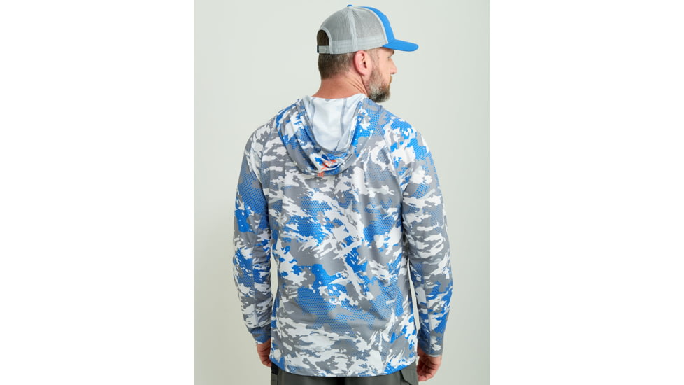 HUK Performance Fishing KC Print Icon Performance Crew - Mens, Night Owl2, Small, H1200585-019-S