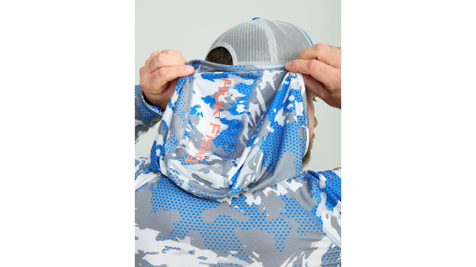 HUK Performance Fishing KC Print Icon Performance Crew - Mens, Night Owl2, Small, H1200585-019-S