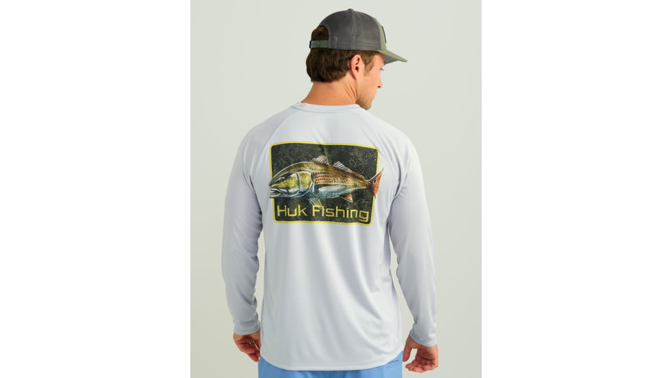 HUK Performance Fishing KC Pursuit Graphic Crew - Mens, Harbor Mist2, Large, H1200631-035-L