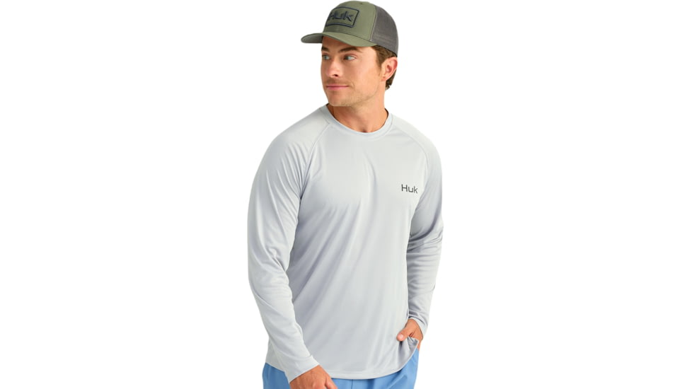 HUK Performance Fishing KC Pursuit Graphic Crew - Mens, Harbor Mist2, Large, H1200631-035-L