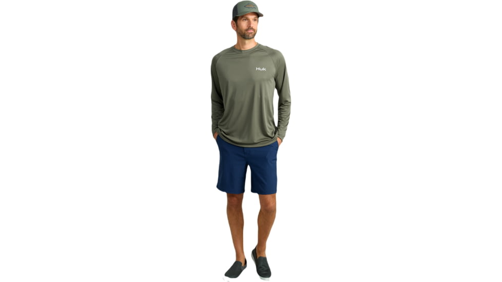 HUK Performance Fishing KC Pursuit Graphic Crew - Mens, Moss, Extra Large, H1200631-316-XL