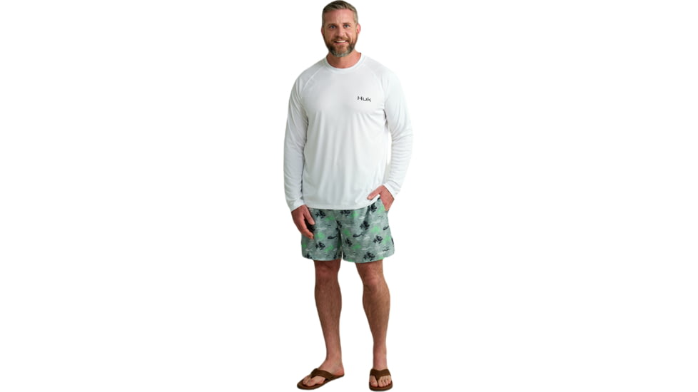 HUK Performance Fishing KC Pursuit Graphic Crew - Mens, White, Large, H1200631-100-L