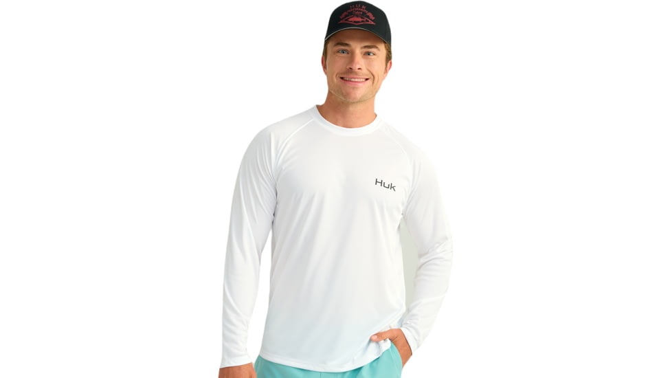 HUK Performance Fishing KC Pursuit Graphic Crew - Mens, White3, 3XL, H1200631-109-XXXL