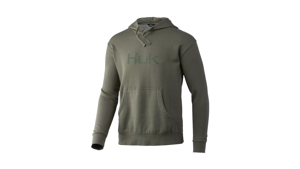 HUK Performance Fishing Logo Hoodie - Men's, Moss, Extra Large, H1300075-316-XL