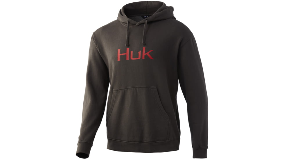 HUK Performance Fishing Logo Hoodie - Men's, Volcanic Ashf22, Extra Large, H1300075-017-XL