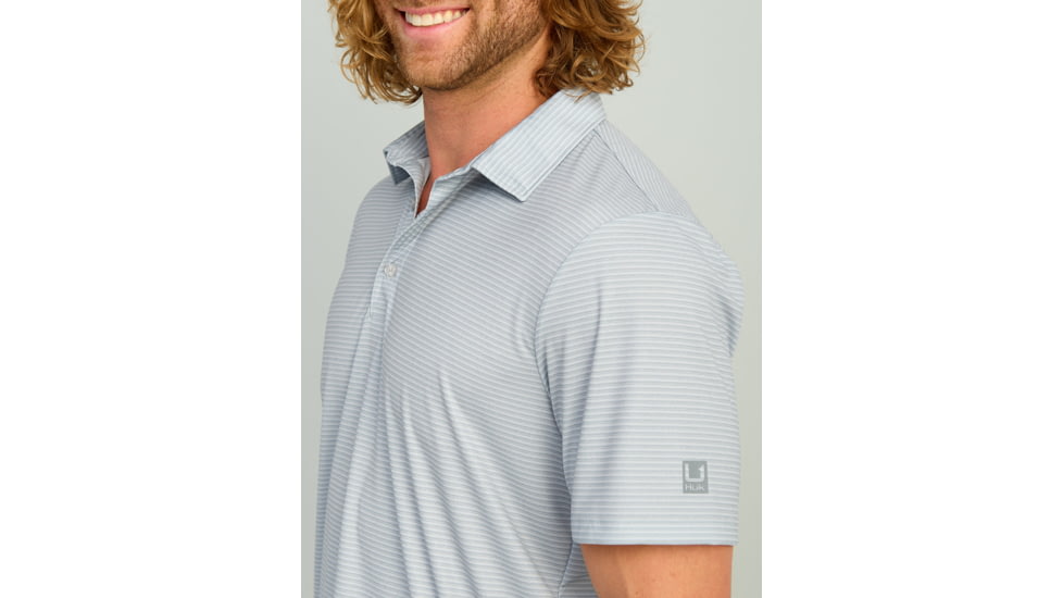 HUK Performance Fishing Pursuit Novelty Polo - Mens, Harbor Mist, Extra Large, H1200633-034-XL