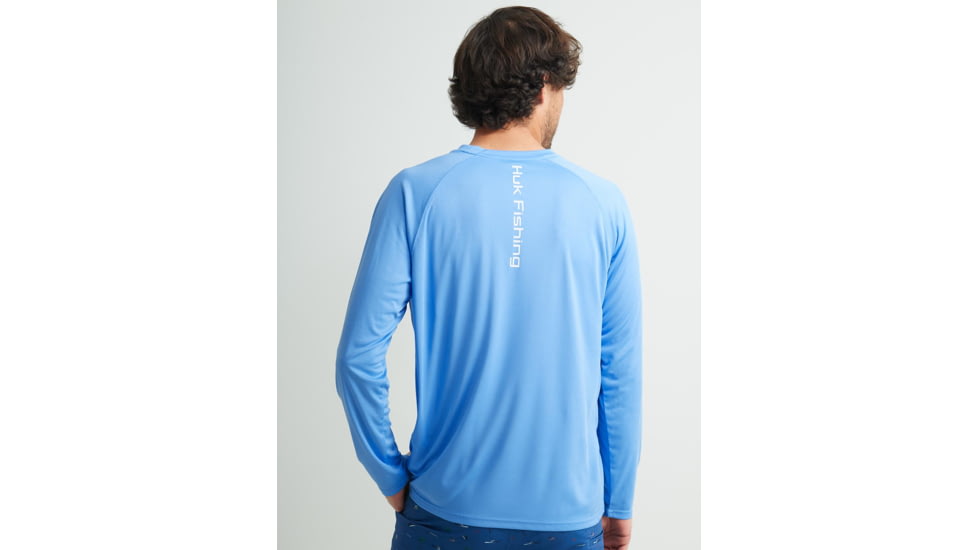 HUK Performance Fishing Pursuit Performance Long Sleeve Crew - Mens, Marolina Blue, Medium, H1200524-420-M