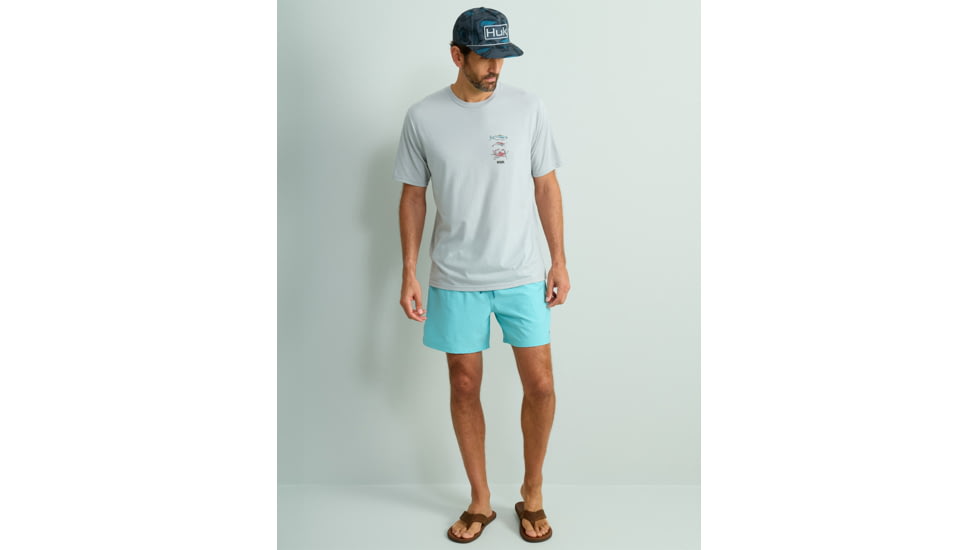 HUK Performance Fishing Raw Bar Tee - Mens, Harbor Mist, 2XL, H1000527-034-XXL