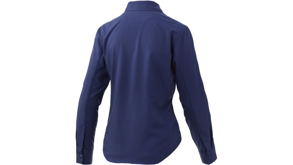 HUK Performance Fishing Salty LS Fishing Button Up Shirt - Womens, Sargasso Sea, Large, H6150002-409-L