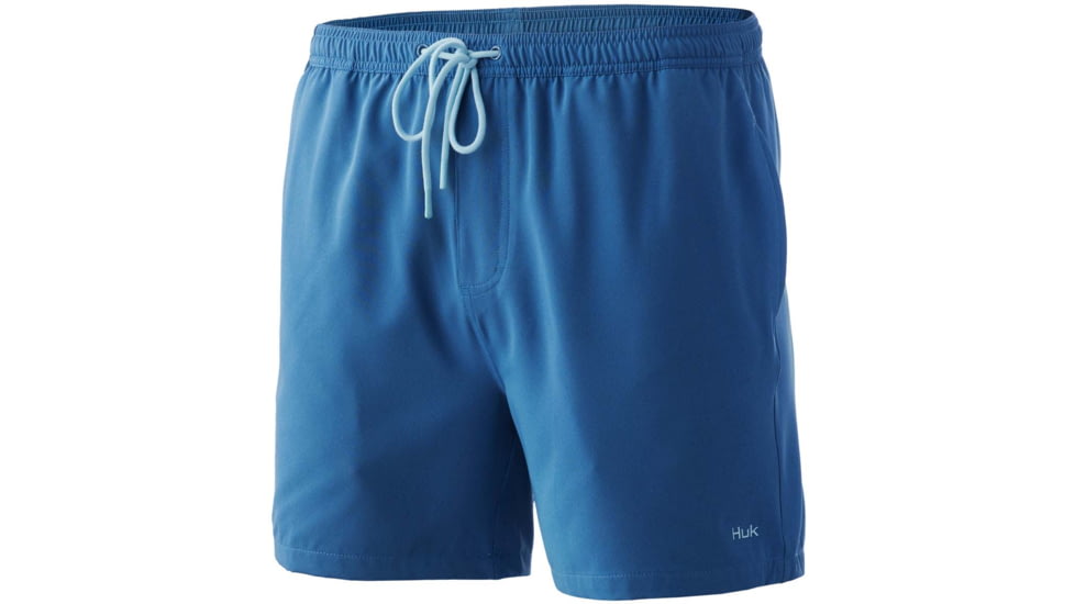 HUK Performance Fishing Pursuit Running Lakes Volley Swim Shorts - Men's, Titanium Blue, XL, H2000135-428-XL