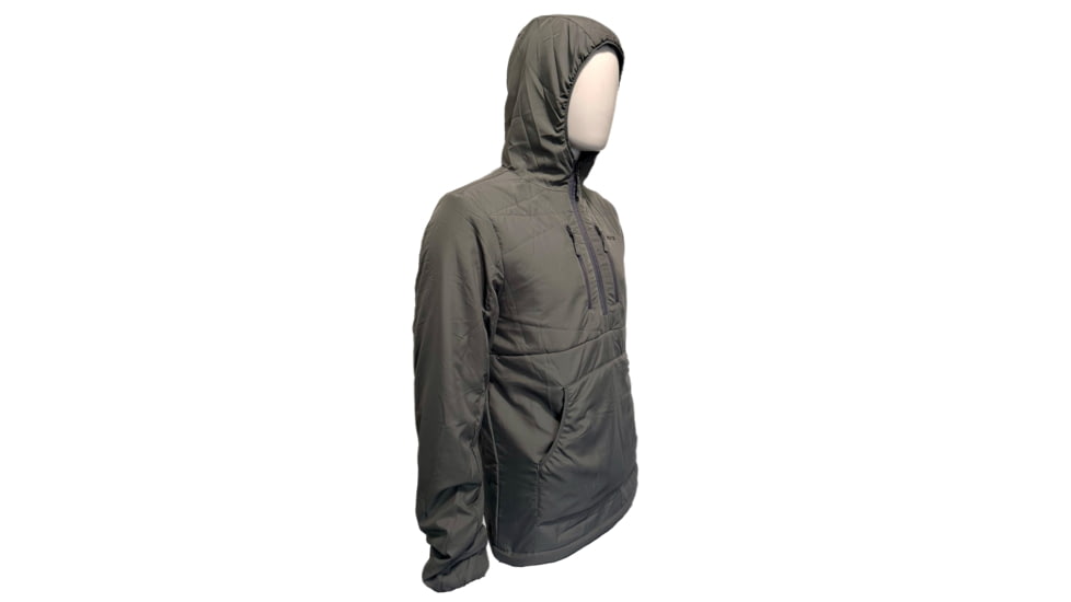 Huto Lifestyle Fuzzy Fleece Hoodie w/Nylon Outer Shell, Grey, Medium, FUZYFLCE-HDIE-GRY-M