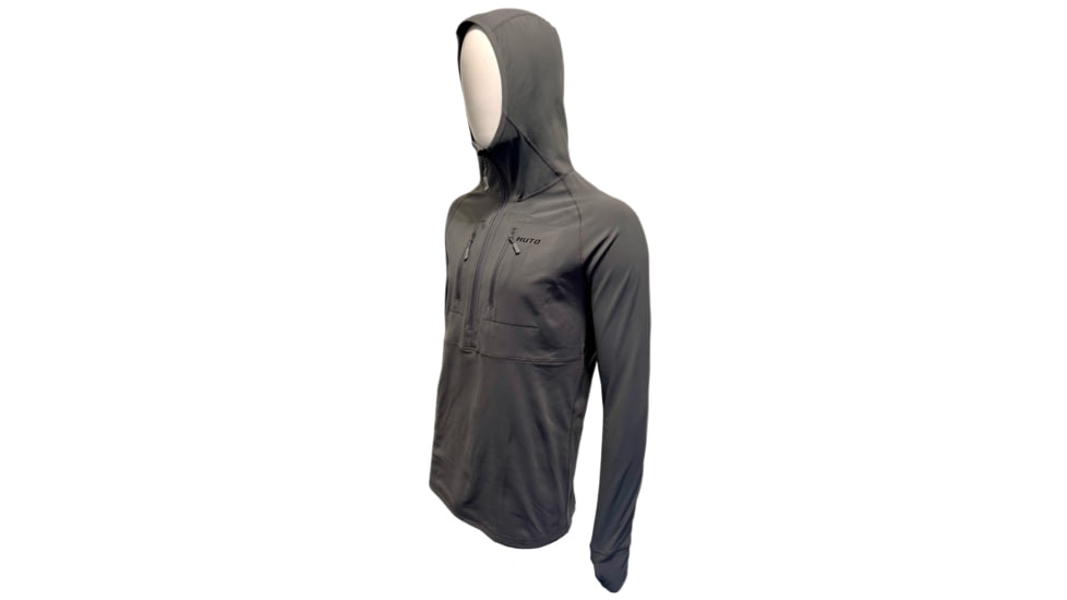 Huto Lifestyle Huto Lifestyle Synthetic Mid-Weight Hoodie/Base Layer, Grey, Large, SYNTC-WGHT-HDIE-GRY-L